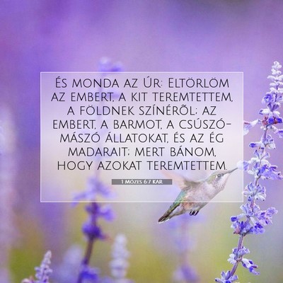 Picture 07 - 1 Mózes 6:7 KAR - És monda az Úr: Eltörlöm az embert, a kit - Bible Verse Picture