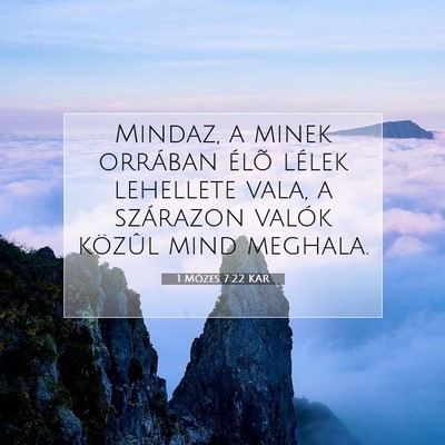 Picture 07 - 1 Mózes 7:22 KAR - Mindaz, a minek orrában élõ lélek lehellete - Bible Verse Picture