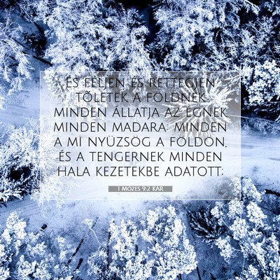 Picture 07 - 1 Mózes 9:2 KAR - És féljen és rettegjen tõletek a földnek - Bible Verse Picture
