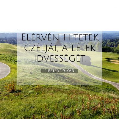 Picture 07 - 1 Péter 1:9 KAR - Elérvén hitetek czélját, a lélek - Bible Verse Picture