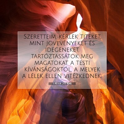 Picture 07 - 1 Péter 2:11 KAR - Szeretteim, kérlek titeket, mint jövevényeket - Bible Verse Picture