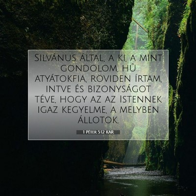 Picture 07 - 1 Péter 5:12 KAR - Silvánus által, a ki, a mint gondolom, hû - Bible Verse Picture