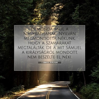 Picture 07 - 1 Sámuel 10:16 KAR - És monda Saul a nagybátyjának: Nyilván - Bible Verse Picture