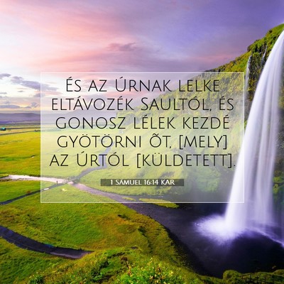 Picture 07 - 1 Sámuel 16:14 KAR - És az Úrnak lelke eltávozék Saultól, és - Bible Verse Picture