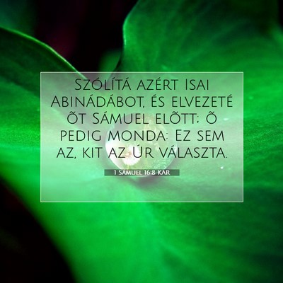 Picture 07 - 1 Sámuel 16:8 KAR - Szólítá azért Isai Abinádábot, és - Bible Verse Picture