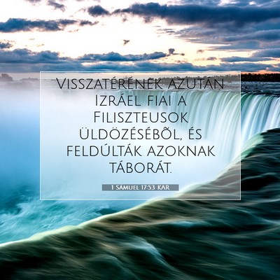Picture 07 - 1 Sámuel 17:53 KAR - Visszatérének azután Izráel fiai a - Bible Verse Picture