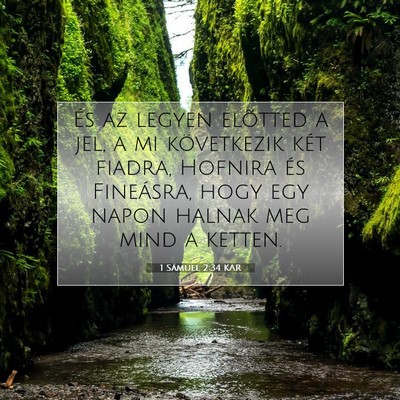 Picture 07 - 1 Sámuel 2:34 KAR - És az legyen elõtted a jel, a mi következik - Bible Verse Picture