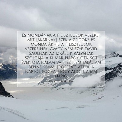 Picture 07 - 1 Sámuel 29:3 KAR - És mondának a Filiszteusok vezérei: Mit - Bible Verse Picture