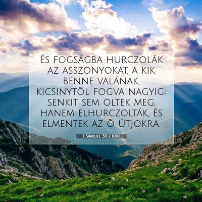 Picture 07 - 1 Sámuel 30:2 KAR - És fogságba hurczolák az asszonyokat, a kik - Bible Verse Picture