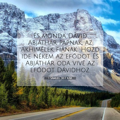 Picture 07 - 1 Sámuel 30:7 KAR - És monda Dávid Abjáthár papnak, az Akhimélek - Bible Verse Picture