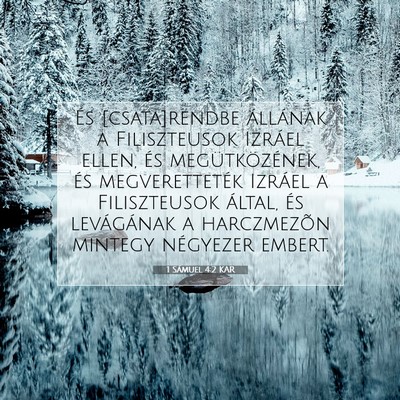 Picture 07 - 1 Sámuel 4:2 KAR - És [csata]rendbe állának a Filiszteusok - Bible Verse Picture
