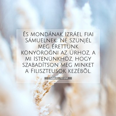 Picture 07 - 1 Sámuel 7:8 KAR - És mondának Izráel fiai Sámuelnek: Ne - Bible Verse Picture