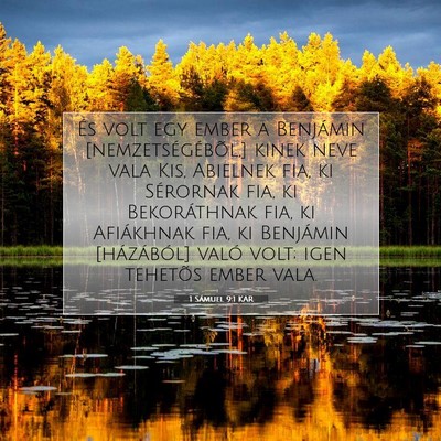 Picture 07 - 1 Sámuel 9:1 KAR - És volt egy ember a Benjámin - Bible Verse Picture