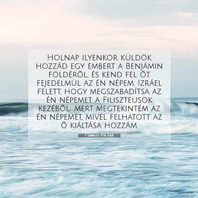 Picture 07 - 1 Sámuel 9:16 KAR - Holnap ilyenkor küldök hozzád egy embert a - Bible Verse Picture