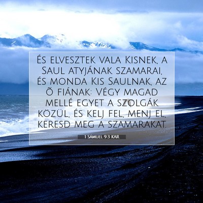 Picture 07 - 1 Sámuel 9:3 KAR - És elvesztek vala Kisnek, a Saul atyjának - Bible Verse Picture