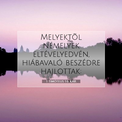 Picture 07 - 1 Timóteus 1:6 KAR - Melyektõl némelyek eltévelyedvén, hiábavaló - Bible Verse Picture
