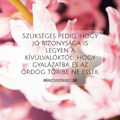 Picture 07 - 1 Timóteus 3:7 KAR - Szükséges pedig, hogy jó bizonysága is legyen - Bible Verse Picture