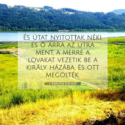 Picture 07 - 2 Királyok 11:16 KAR - És útat nyitottak néki, és õ arra az útra - Bible Verse Picture