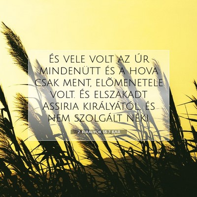 Picture 07 - 2 Királyok 18:7 KAR - És vele volt az Úr mindenütt és a hova csak - Bible Verse Picture