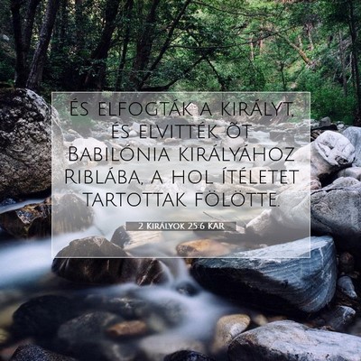Picture 07 - 2 Királyok 25:6 KAR - És elfogták a királyt, és elvitték õt - Bible Verse Picture