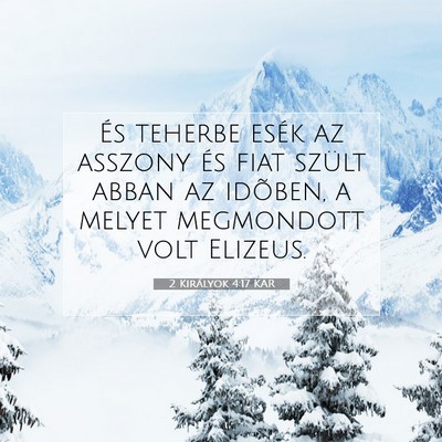 Picture 07 - 2 Királyok 4:17 KAR - És teherbe esék az asszony és fiat szült - Bible Verse Picture