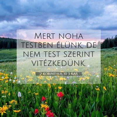 Picture 07 - 2 Korinthus 10:3 KAR - Mert noha testben élünk, de nem test szerint - Bible Verse Picture