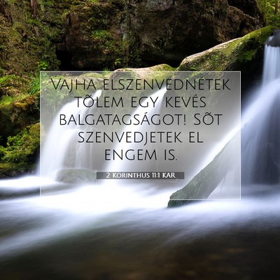 Picture 07 - 2 Korinthus 11:1 KAR - Vajha elszenvednétek tõlem egy kevés - Bible Verse Picture