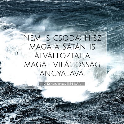 Picture 07 - 2 Korinthus 11:14 KAR - Nem is csoda; hisz maga a Sátán is - Bible Verse Picture