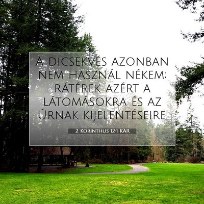 Picture 07 - 2 Korinthus 12:1 KAR - A dicsekvés azonban nem használ nékem; - Bible Verse Picture