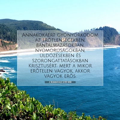 Picture 07 - 2 Korinthus 12:10 KAR - Annakokáért gyönyörködöm az - Bible Verse Picture