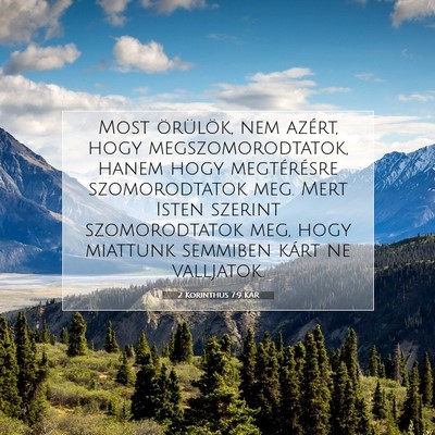 Picture 07 - 2 Korinthus 7:9 KAR - Most örülök, nem azért, hogy - Bible Verse Picture