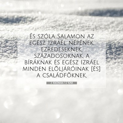 Picture 07 - 2 Krónika 1:2 KAR - És szóla Salamon az egész Izráel népének, - Bible Verse Picture