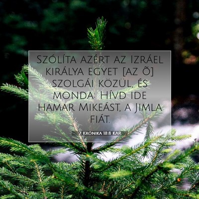 Picture 07 - 2 Krónika 18:8 KAR - Szólíta azért az Izráel királya egyet [az - Bible Verse Picture
