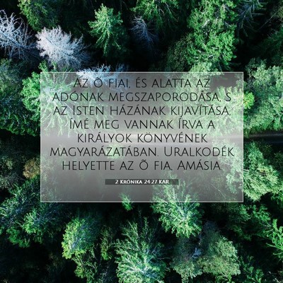 Picture 07 - 2 Krónika 24:27 KAR - Az õ fiai, és alatta az adónak - Bible Verse Picture
