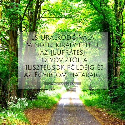 Picture 07 - 2 Krónika 9:26 KAR - És uralkodó vala minden király felett az - Bible Verse Picture
