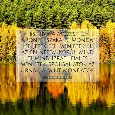 Picture 07 - 2 Mózes 12:31 KAR - És hívatá Mózest és Áront éjszaka és - Bible Verse Picture