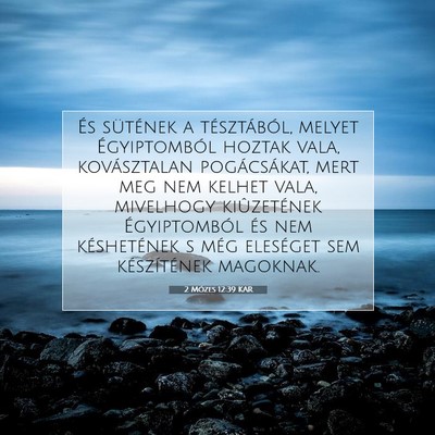 Picture 07 - 2 Mózes 12:39 KAR - És sütének a tésztából, melyet - Bible Verse Picture