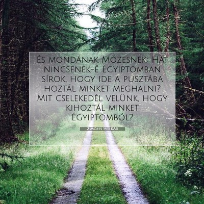 Picture 07 - 2 Mózes 14:11 KAR - És mondának Mózesnek: Hát nincsenek-é - Bible Verse Picture