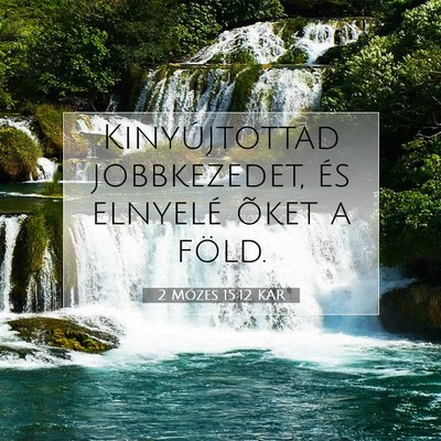 Picture 07 - 2 Mózes 15:12 KAR - Kinyújtottad jobbkezedet, és elnyelé õket a - Bible Verse Picture