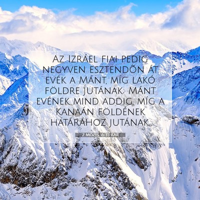 Picture 07 - 2 Mózes 16:35 KAR - Az Izráel fiai pedig negyven esztendõn át - Bible Verse Picture
