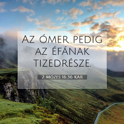 Picture 07 - 2 Mózes 16:36 KAR - Az ómer pedig az éfának - Bible Verse Picture