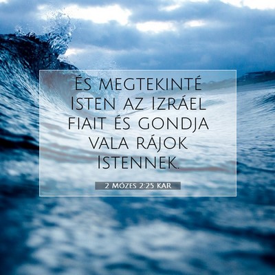 Picture 07 - 2 Mózes 2:25 KAR - És megtekinté Isten az Izráel fiait és gondja - Bible Verse Picture