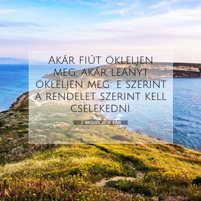 Picture 07 - 2 Mózes 21:31 KAR - Akár fiút ökleljen meg, akár leányt - Bible Verse Picture
