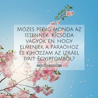 Picture 07 - 2 Mózes 3:11 KAR - Mózes pedig monda az Istennek: Kicsoda vagyok - Bible Verse Picture