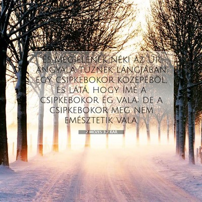 Picture 07 - 2 Mózes 3:2 KAR - És megjelenék néki az Úr angyala tûznek - Bible Verse Picture