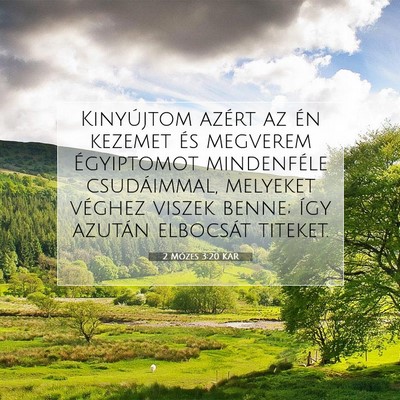 Picture 07 - 2 Mózes 3:20 KAR - Kinyújtom azért az én kezemet és megverem - Bible Verse Picture