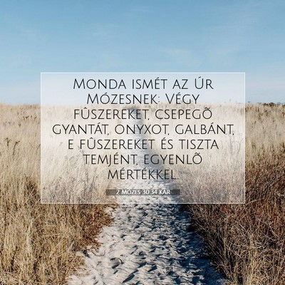 Picture 07 - 2 Mózes 30:34 KAR - Monda ismét az Úr Mózesnek: Végy fûszereket, - Bible Verse Picture
