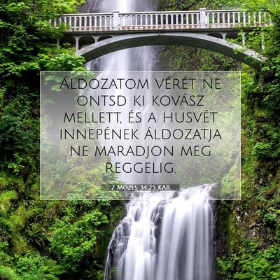 Picture 07 - 2 Mózes 34:25 KAR - Áldozatom vérét ne ontsd ki kovász mellett, - Bible Verse Picture