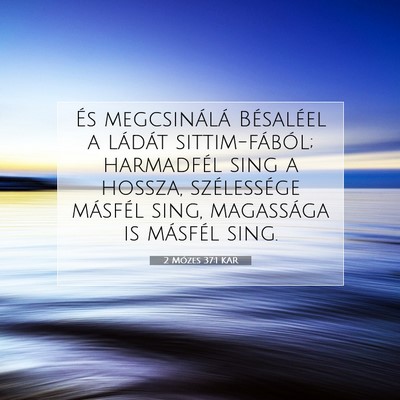 Picture 07 - 2 Mózes 37:1 KAR - És megcsinálá Bésaléel a ládát - Bible Verse Picture