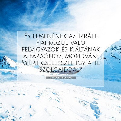 Picture 07 - 2 Mózes 5:15 KAR - És elmenének az Izráel fiai közül való - Bible Verse Picture
